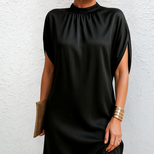 Camille | Robe Noire Épurée
