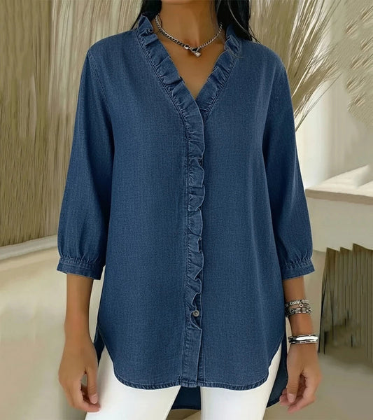 Amara - Blouse en Denim Doux